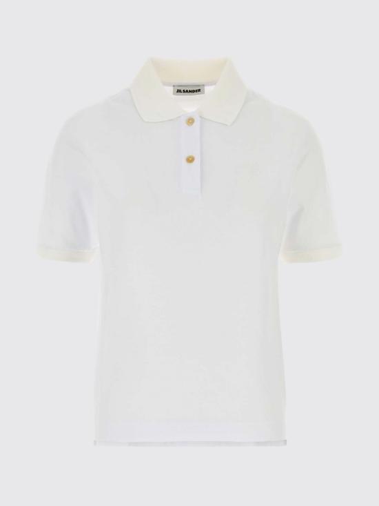 26FW 질샌더 폴로 티셔츠 J02GL0122J20374 100 White - JIL SANDER