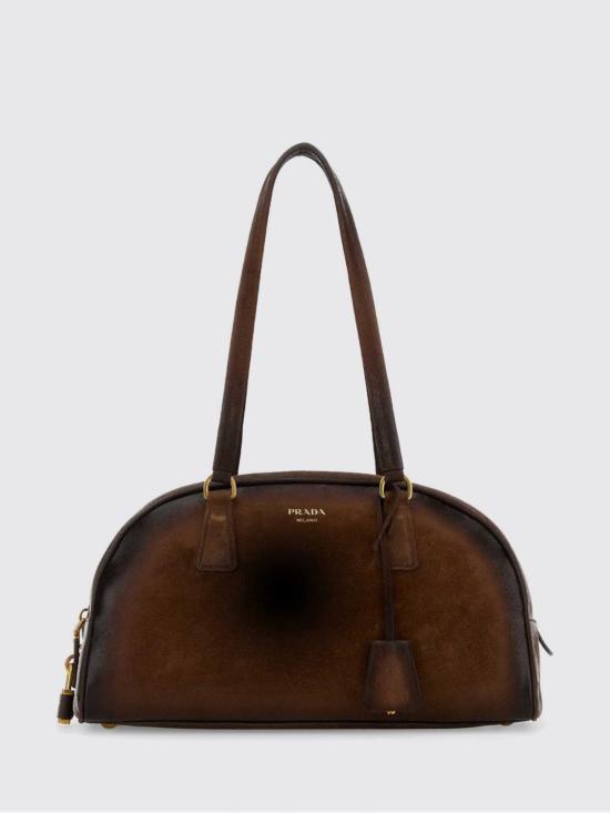 26FW 프라다 볼링 미디움 스웨이드 백 1BB1452HMY F0324 Brown
