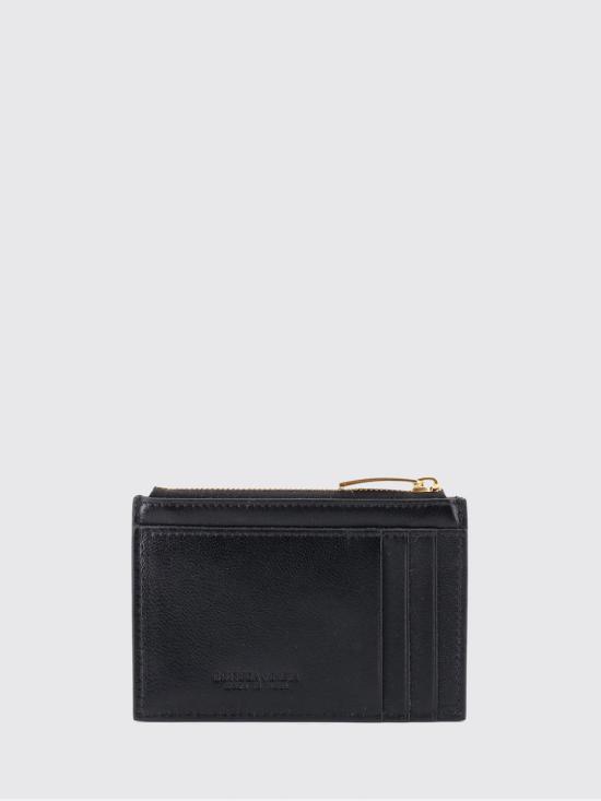 26FW 보테가베네타 인트레치아토 지퍼 카드 케이스 806032VCPP3 8425 Black - BOTTEGA VENETA