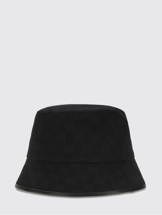 26FW 구찌 GG 코튼 캔버스 버킷 햇 GG 코튼 캔버스 버킷 햇 8757404HBJS 1060 Black - GUCCI