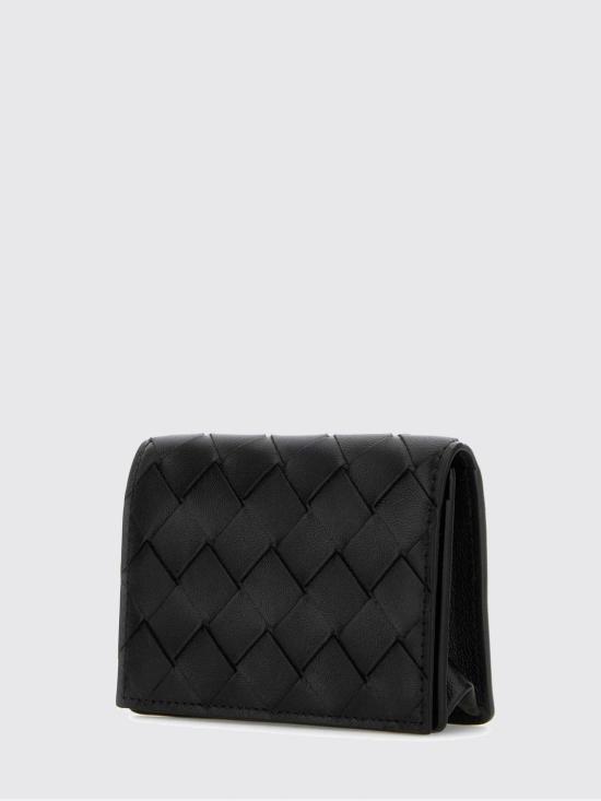 26FW 보테가베네타 인트레치아토 카드 케이스 814091VCPP3 8425 Black - BOTTEGA VENETA