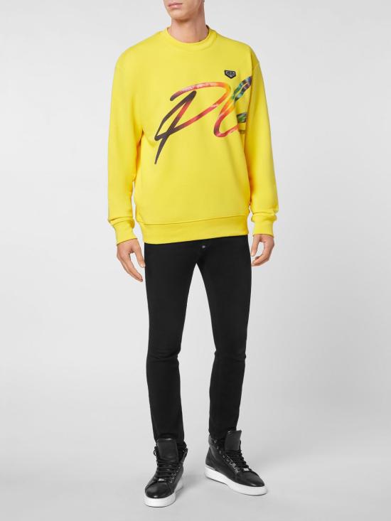 26SS 필립 플레인 긴팔 티셔츠 UABCUJO0011PJO002N 09 Yellow - PHILIPP PLEIN