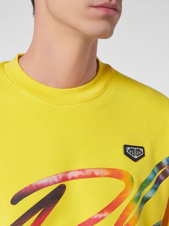 26SS 필립 플레인 긴팔 티셔츠 UABCUJO0011PJO002N 09 Yellow - PHILIPP PLEIN