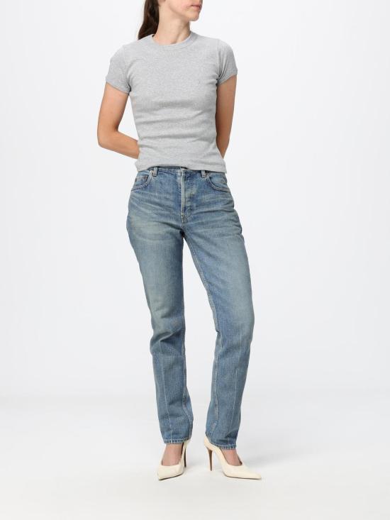 26FW 생로랑 반팔 티셔츠 869630Y38BD 1403 Grey - SAINT LAURENT
