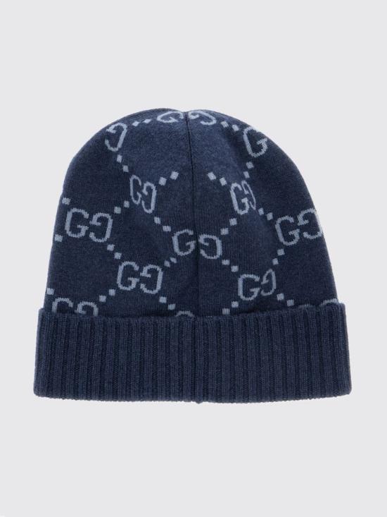 26FW 구찌 GG 캐시미어 자카드 비니 8113924GABX 4169 Blue - GUCCI