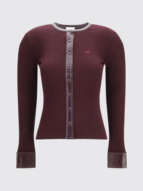 26FW 쿠레쥬 스웨터 326MGI056FI0001 4010 Burgundy - COURREGES