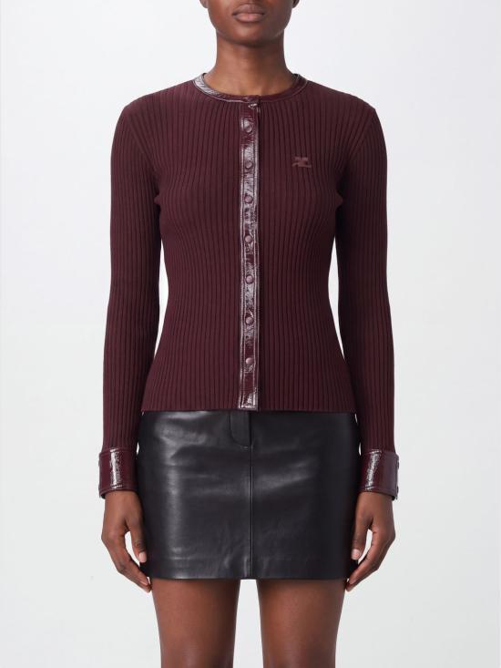 26FW 쿠레쥬 스웨터 326MGI056FI0001 4010 Burgundy