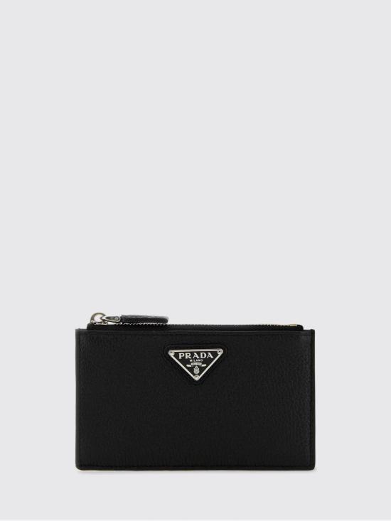 26FW 프라다 지퍼 레더 카드 홀더 2MC0862E54 F0002 Black