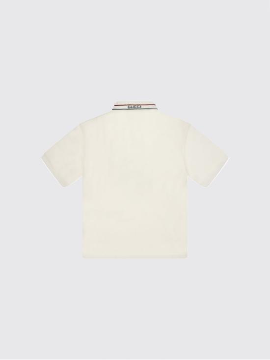 26FW [키즈] 구찌 폴로 셔츠 860897XJHW2 9024 White - GUCCI