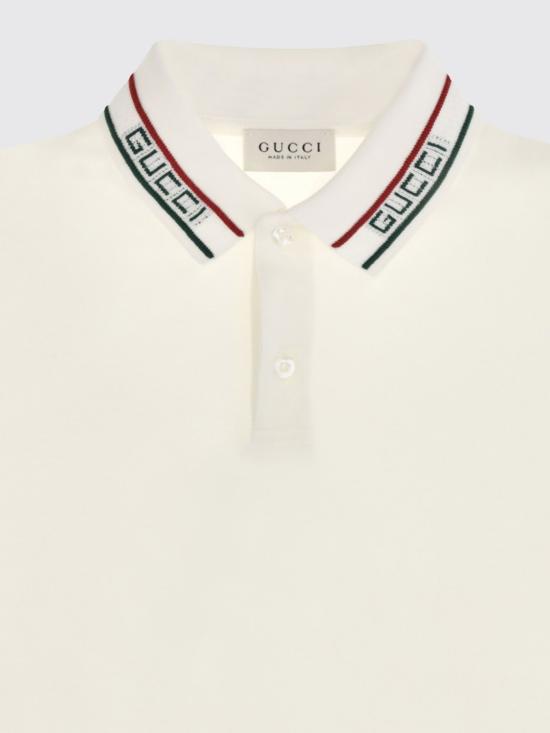 26FW [키즈] 구찌 폴로 셔츠 860897XJHW2 9024 White - GUCCI