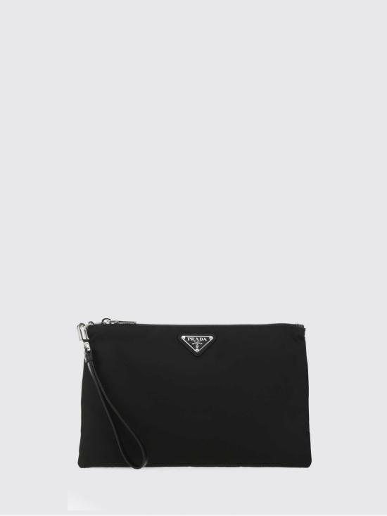 26FW 프라다 리나일론 앤 사피아노 레더 파우치 2NH0062DMH NERO Black