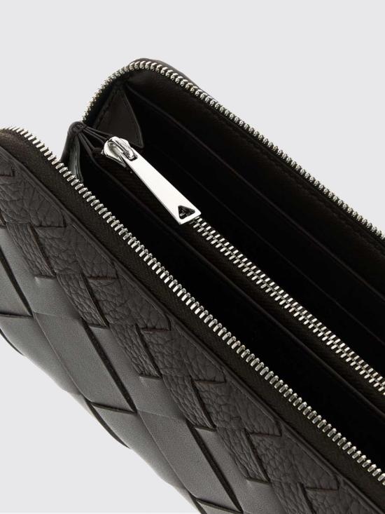 26FW 보테가베네타 인트레치아토 집 어라운드 월렛 814838V5UH1 2145 Silver - BOTTEGA VENETA