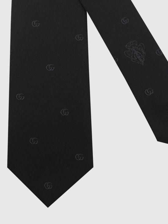 26FW 구찌 넥타이 8740914E009 1000 Black - GUCCI