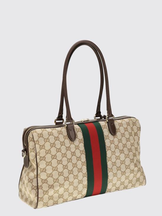 26FW 구찌 보르세토 GG 캔버스 라지 보스턴백 866734FAFV9 9653 Sand - GUCCI