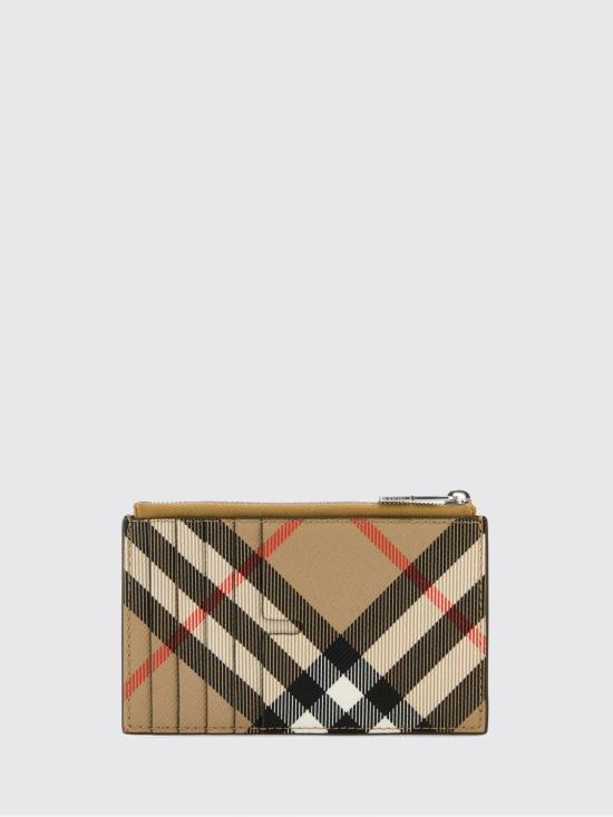 26FW 버버리 체크 지퍼 카드 지갑 8091900 Sand - BURBERRY