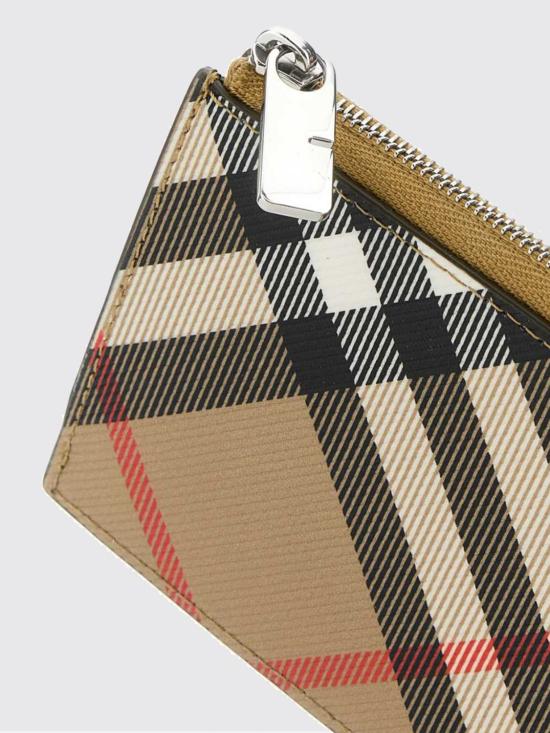26FW 버버리 체크 지퍼 카드 지갑 8091900 Sand - BURBERRY