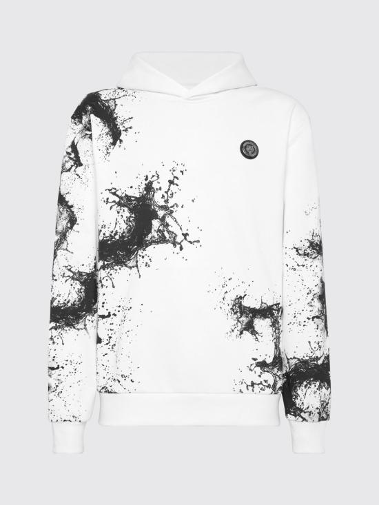 26SS 플레인스포츠 후드 티셔츠 UAECMJB3824SJY001N 01 White - PLEIN SPORT