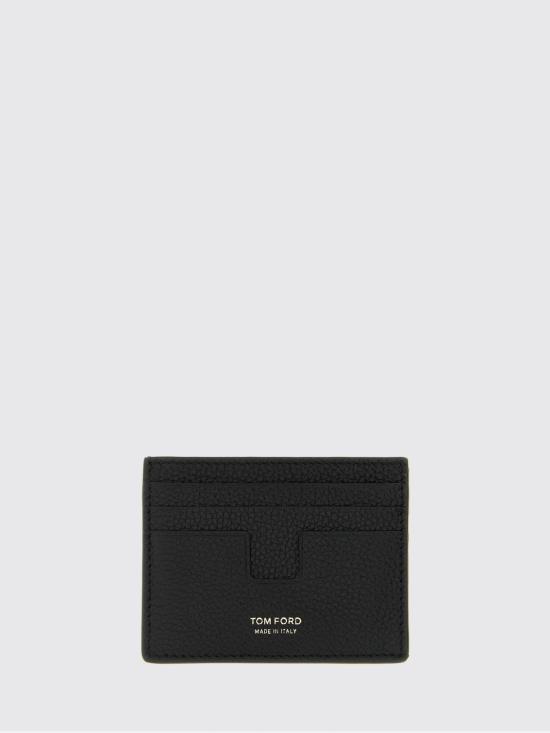 26FW 톰포드 그레인 레더 클래식 카드 홀더 Y0233LCL158G NAA Black
