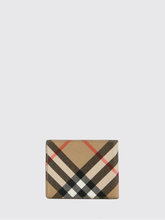 26FW 버버리 체크 슬림 반지갑 8095693 Sand - BURBERRY