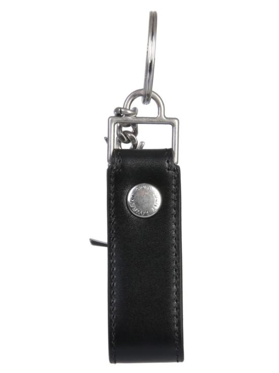  생로랑 모노그램 키링 스무스 레더 518323 0SX0E1000 Black - SAINT LAURENT