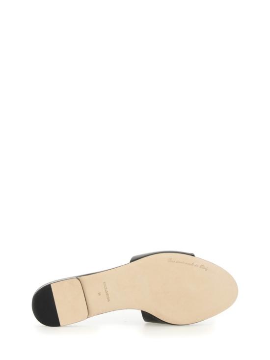 돌체앤가바나 DG 로고 카프스킨 슬리퍼 CQ0436 AY32980999 Black - DOLCE & GABBANA