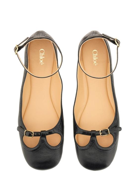 25FW 끌로에 플랫 슈즈 25W13XUN 001 Black - CHLOE