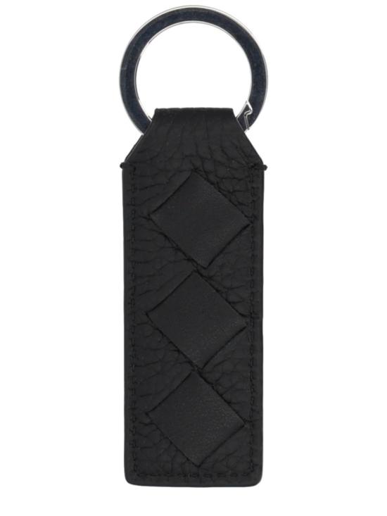  보테가베네타 인트레치아토 탭 키링 800553 V63U08803 Black - BOTTEGA VENETA