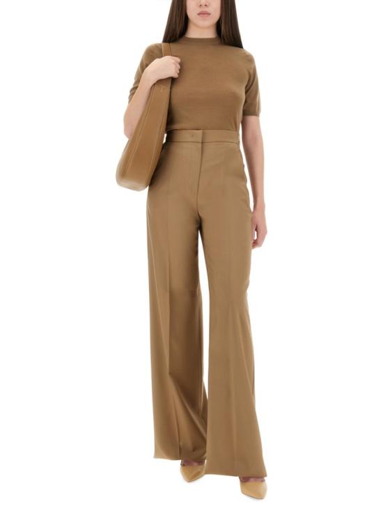 25FW 막스마라 GERICO 버진울 반소매 니트 탑 2521366161600 022004 Brown - MAX MARA