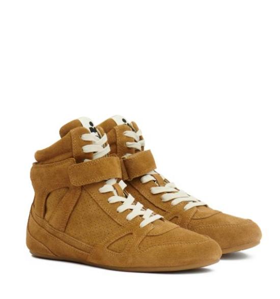 26FW 이자벨마랑 세니 하이 스웨이드 레더 스니커즈 BK0092FAD1E01S 50CO COGNAC - ISABEL MARANT