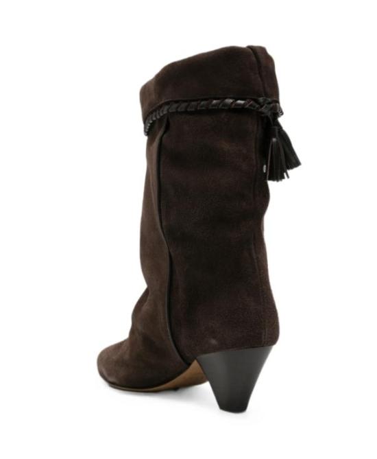 26FW 이자벨마랑 달비 드레이프 스웨이드 카프스킨 레더 부츠 BO0188FBC1A20S 50CL CHOCOLATE - ISABEL MARANT