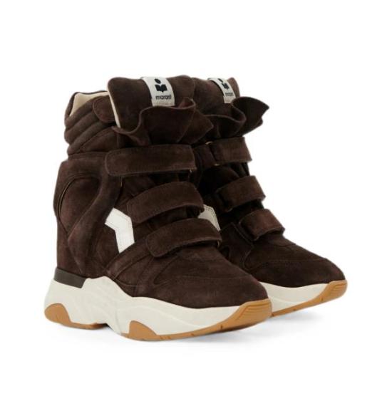 26FW 이자벨마랑 발스키 스웨이드 웨지 스니커즈 발스키 스웨이드 웨지 스니커즈 BK0009FAB4E10S CLMW - ISABEL MARANT