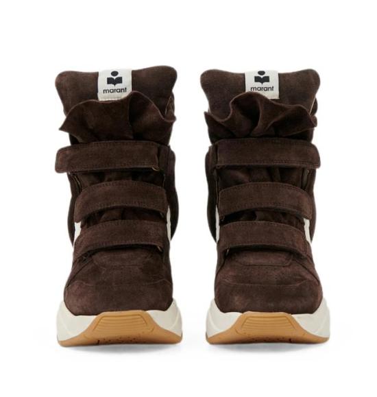 26FW 이자벨마랑 발스키 스웨이드 웨지 스니커즈 발스키 스웨이드 웨지 스니커즈 BK0009FAB4E10S CLMW - ISABEL MARANT