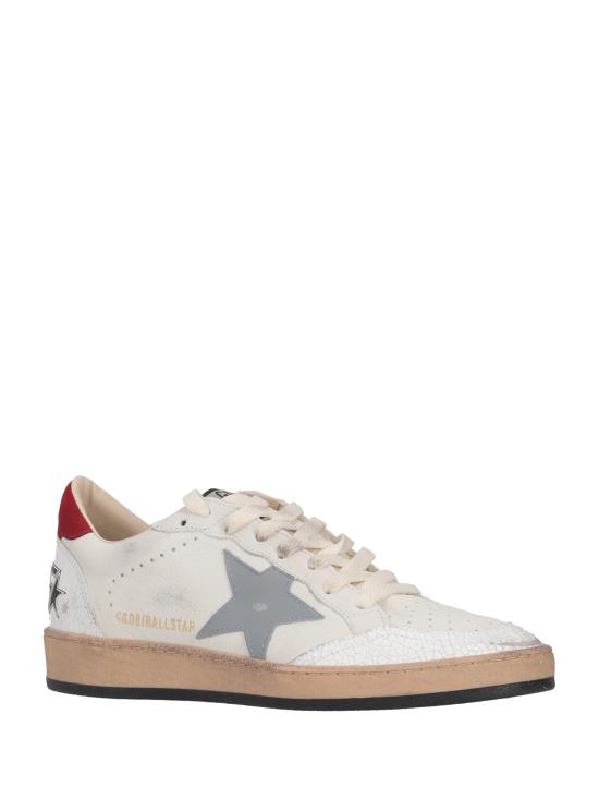 26FW 골든구스 볼 스타 스웨이드 스니커즈 GMF00117F006777 12155 WHITE SILVER BLUE RED - GOLDEN GOOSE