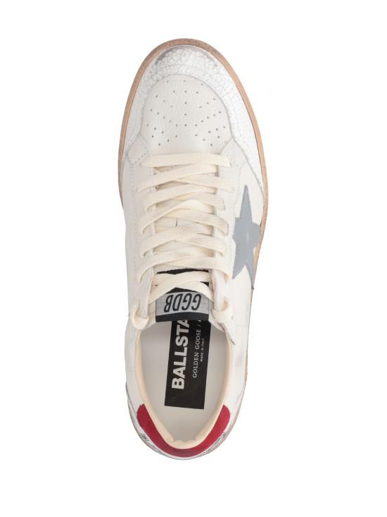 26FW 골든구스 볼 스타 스웨이드 스니커즈 GMF00117F006777 12155 WHITE SILVER BLUE RED - GOLDEN GOOSE