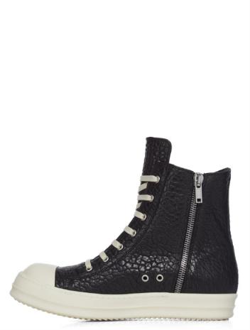 26FW 릭 오웬스 콘코디언 레더 하이탑 스니커즈 RP02F5890LBB 911 BLACK MILK - RICK OWENS