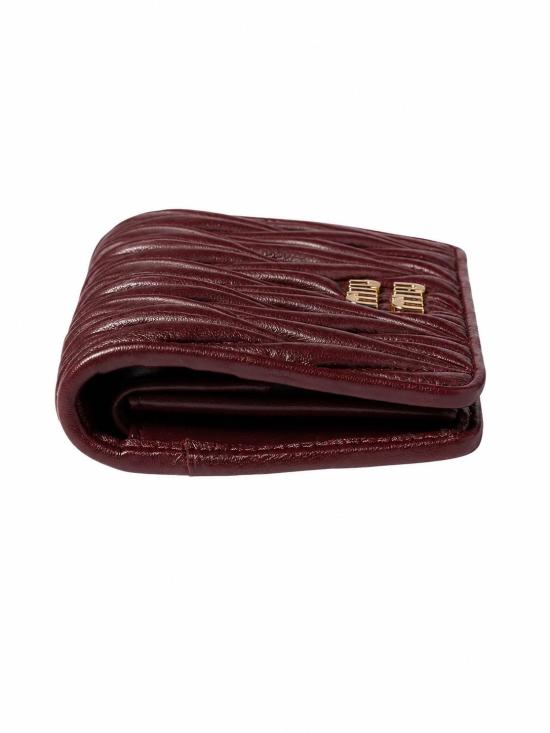 26FW 미우미우 마테라쎄 나파 가죽 반지갑 5MV204AFPP F0007 BORDEAUX - MIU MIU