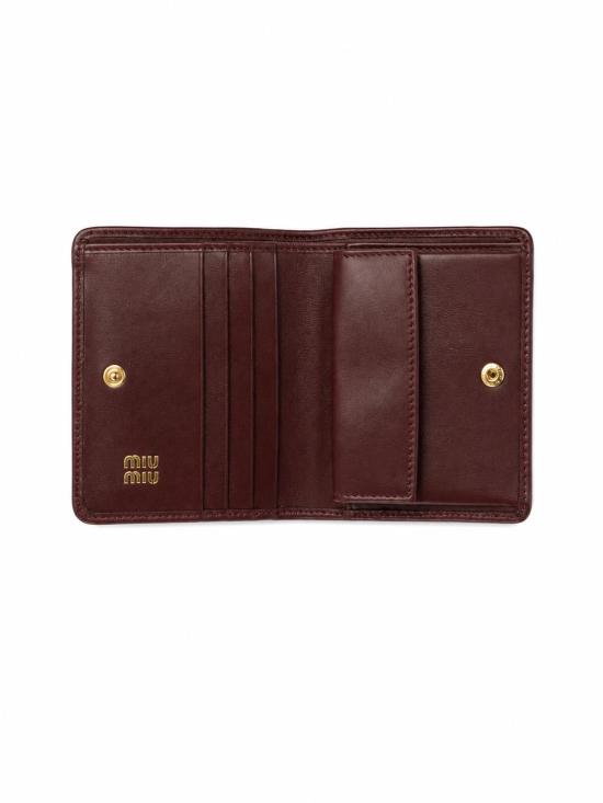 26FW 미우미우 마테라쎄 나파 가죽 반지갑 5MV204AFPP F0007 BORDEAUX - MIU MIU