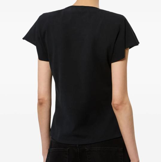 26FW 이자벨마랑 나드린 드레이프 코튼 저지 티셔츠 TS0341FAA1N41I 01BK BLACK - ISABEL MARANT