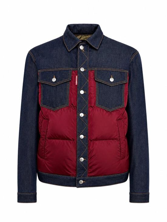 26FW 디스퀘어드2 데님 자켓 S74AM1610D30011 963 NAVY BLUE WINE