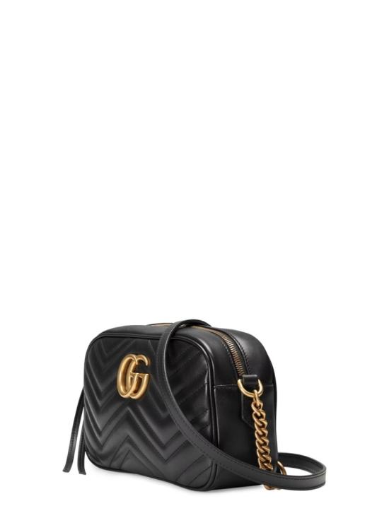  구찌 GG 마몽 마틀라세 스몰 체인 숄더백 447632 DTD1T1000 Black - GUCCI