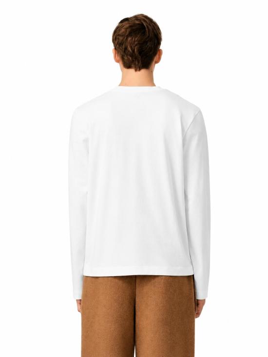 26FW 아미 스몰 하트 로고 롱슬리브 티셔츠 BFUTS235724 100 BLANC - AMI