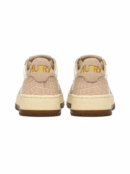 26FW 오트리 메달리스트 로우 레더 스니커즈 AULWCZ 01 LEAT COPRINT MRSH IVORY - AUTRY