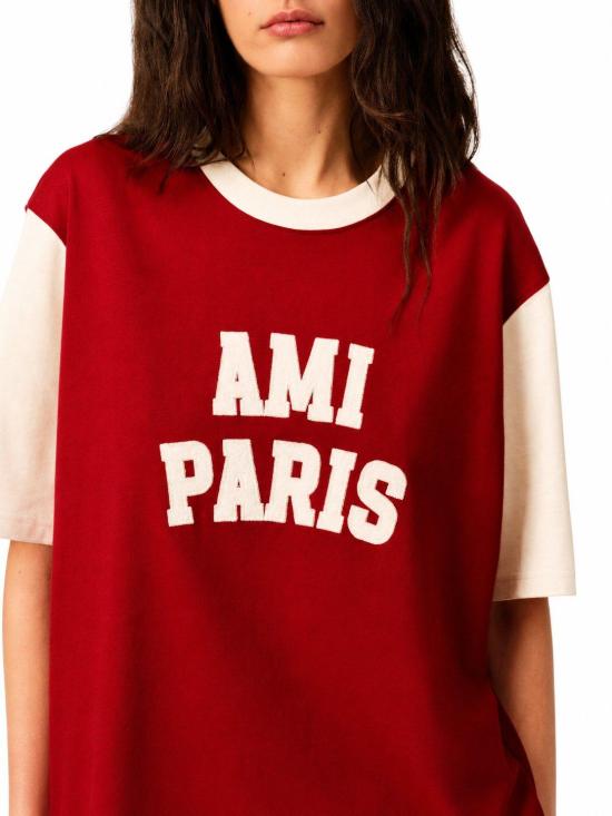26FW 아미 탑 UTS418JE0272 A202 ROUGE RUBIS IVOIRE - AMI