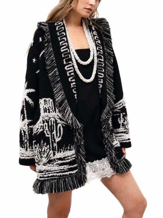 26FW 알라누이 스웨터 LWHB064E26KNI005 1004 BLACK CHALK - ALANUI