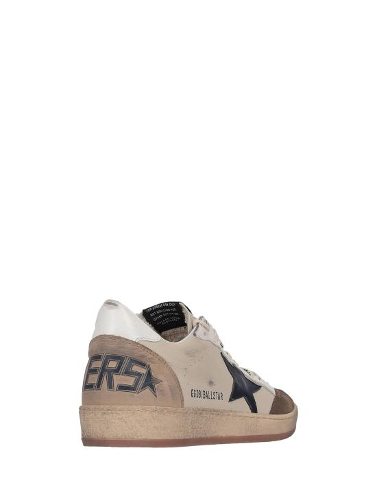 26FW 골든구스 볼 스타 스웨이드 스니커즈 GMF00117F008722 83406 CREAM WHITE LIGHT GREY MARBLE BLUE - GOLDEN GOOSE