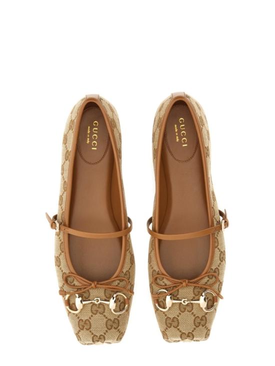  구찌 홀스빗 발레 플랫 814321 FAD6C9745 Brown - GUCCI