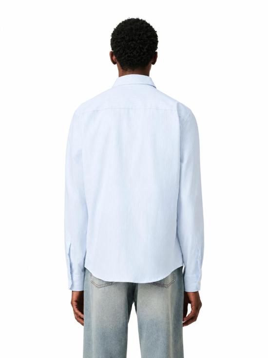 26FW 아미 ADC버튼 다운 셔츠 BFUSH063CO0087 475 BLEU CIEL BLANC NATUREL - AMI