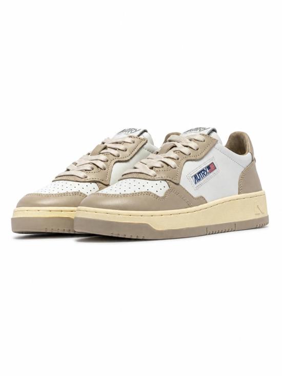 26FW 오트리 메달리스트 로우 스니커즈 AULMWB 67 LEAT WHT FEATHER - AUTRY