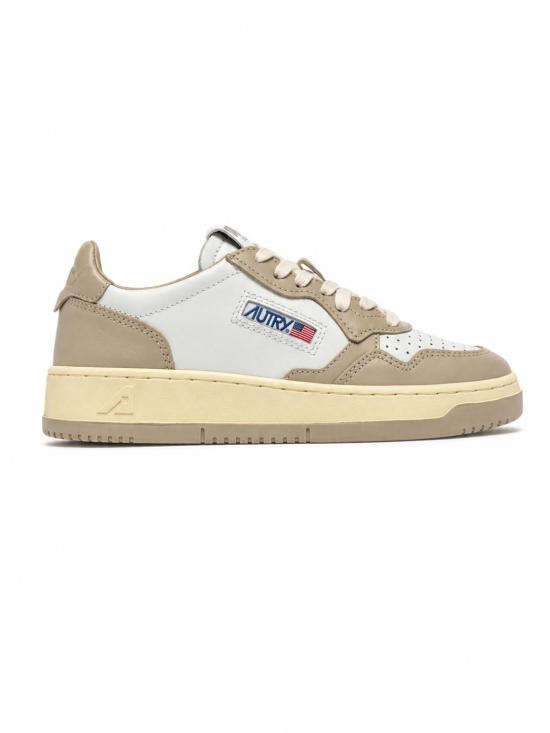 26FW 오트리 메달리스트 로우 스니커즈 AULMWB 67 LEAT WHT FEATHER