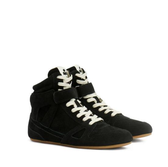 26FW 이자벨마랑 세니 하이 스웨이드 레더 스니커즈 BK0092FAD1E01S 01BK BLACK - ISABEL MARANT